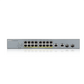 GS1350-18HP L2 коммутатор PoE+ для IP-видеокамер Zyxel GS1350-18HP, rack 19", 16xGE PoE+, 2xCombo (SFP/RJ-45), бюджет PoE 250 Вт, дальность передачи п