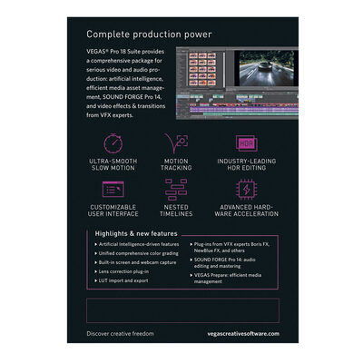 Magix VEGAS Professional 18 Suite (обновление лицензии Site ESD),