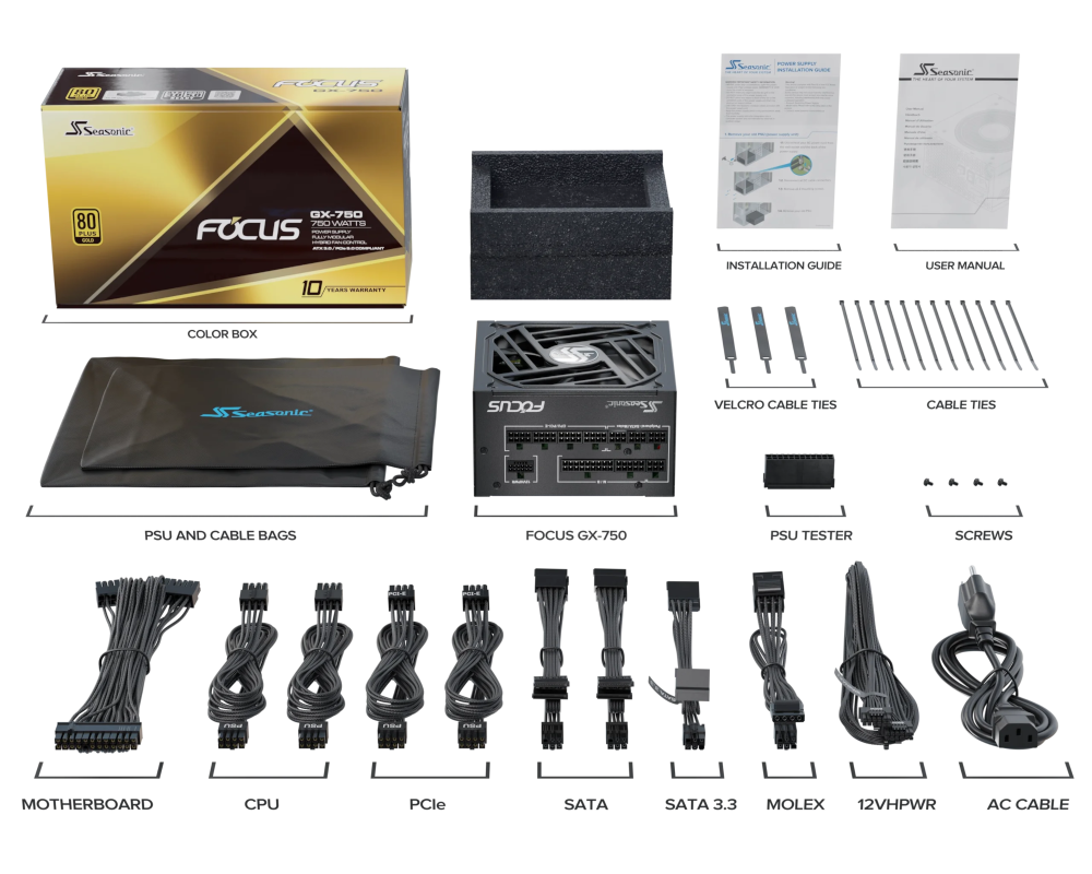 Блок питания Seasonic FOCUS GX ATX 3.0 750W