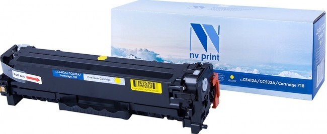 Картридж желтый NVPrint Color LaserJet, NV-CE412A/CC532A/718Y