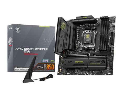 MSI MAG B850M MORTAR WIFI,B850,AM5,4DDR5,1PCI-Ex16,1PCI-Ex4,3M.2,4SATA3,1USB 3.2 Gen2x2,5USB3