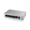 

Zyxel GS1005HP, 5xGE (4xPoE+), настольный, металлический, бесшумный, бюджет PoE 60 Вт