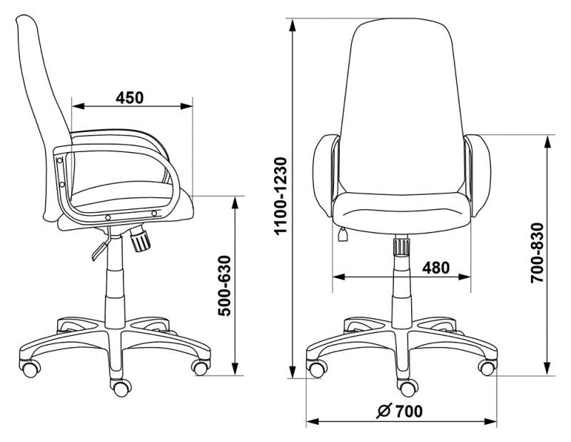 Кресло руководителя Бюрократ  CH-808AXSN
