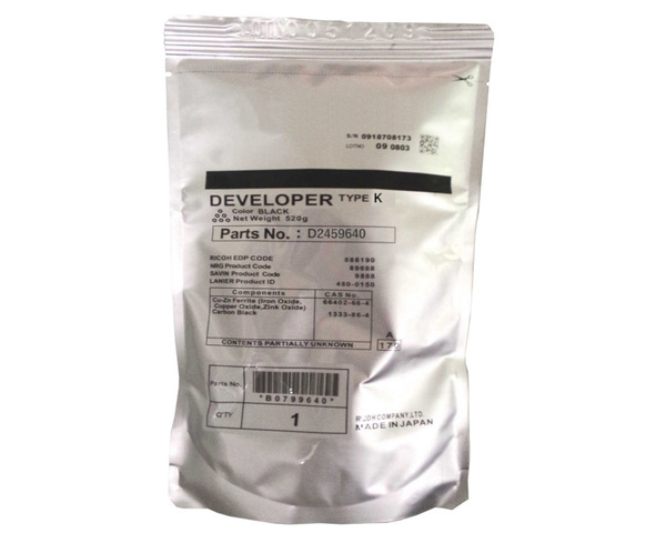 

Девелопер черный Ricoh MP2014D/AD/M2700/2701/IM2702, D2459640