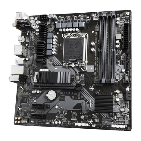 Материнская плата/ MB GIGABYTE INTEL B760 s1700, 4xDDR4(128GB), HDMI 2.0/2xDP, 1xPCIe 4.0x16, 2xPCIe 3.0, 1xLAN (2.5GbE), Wi-Fi, BT, 4xSATA 6Gb/s, 2xM.2, 1xUSB-C, 3xUSB 3.2, 2xUSB 2.0, mATX