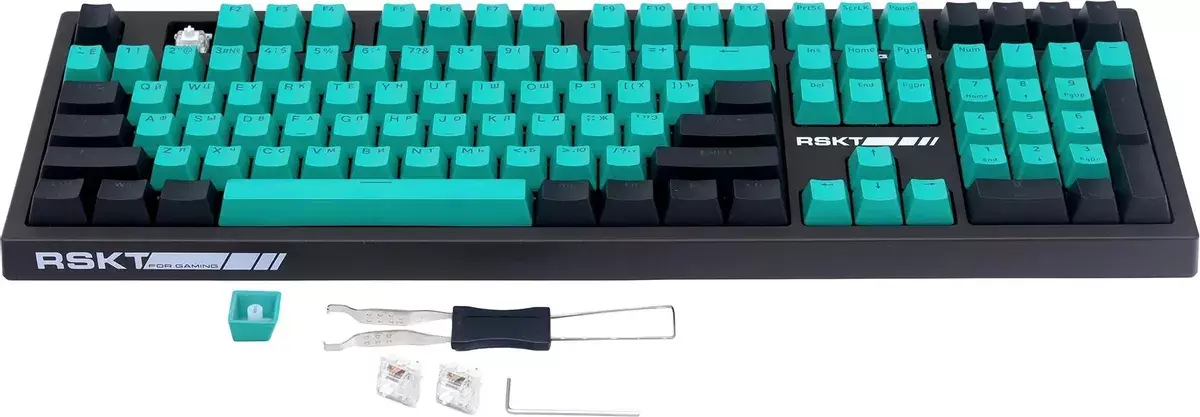 Клавиатура Raskat Клавиатура KM002-GREEN, цвет темно-серый