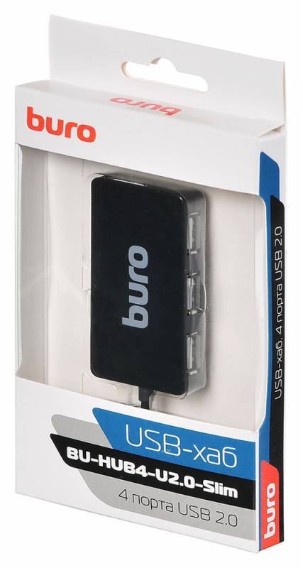 USB-концентратор Buro BU-HUB4-U2.0