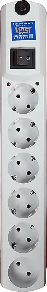 Сетевой фильтр Most Сетевой фильтр HV6 2м (6 розеток)
