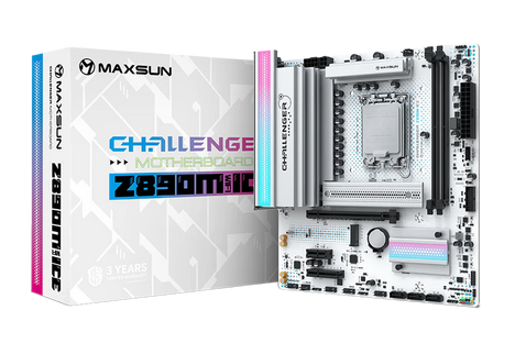 Материнская плата Maxsun LGA 1851 Intel Z890 Challenger Z890M WIFI ICE