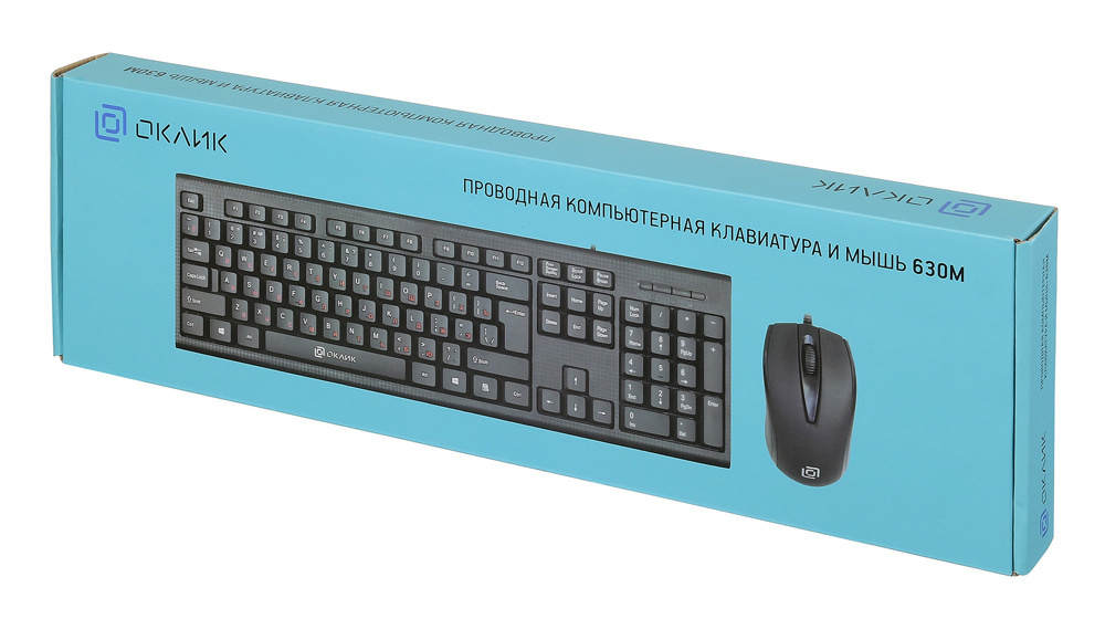 Клавиатура+мышь Oklick KB+M 630M 1091260, цвет черный