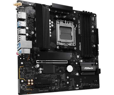 Материнская плата Asrock B850M PRO-A WIFI Socket AM5 AMD B850 4xDDR5 mATX AC`97 8ch(7.1) 2.5Gg RAID+HDMI+DP