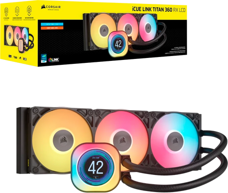 Кулер Процессорный Corsair Water Cooling System iCUE LINK TITAN 360 RX LCD