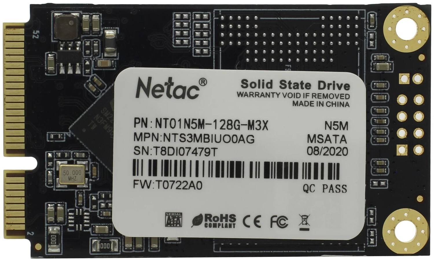Внутренний твердотельный накопитель Netac SATA III 128Gb