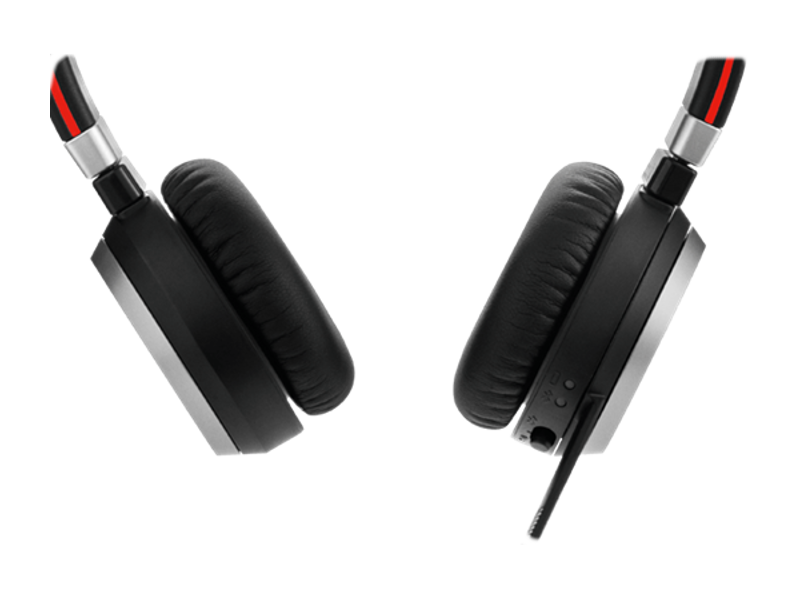 Bluetooth-гарнитура Jabra Evolve EVOLVE 65 Stereo, цвет красный/черный/серебристый