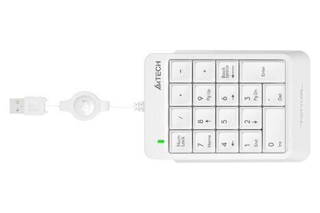 Клавиатура A4tech Числовой блок Fstyler FK13 FK13 USB ( WHITE ), цвет белый