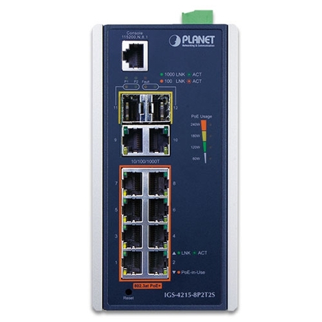 Коммутатор Planet IGS-4215-8P2T2S