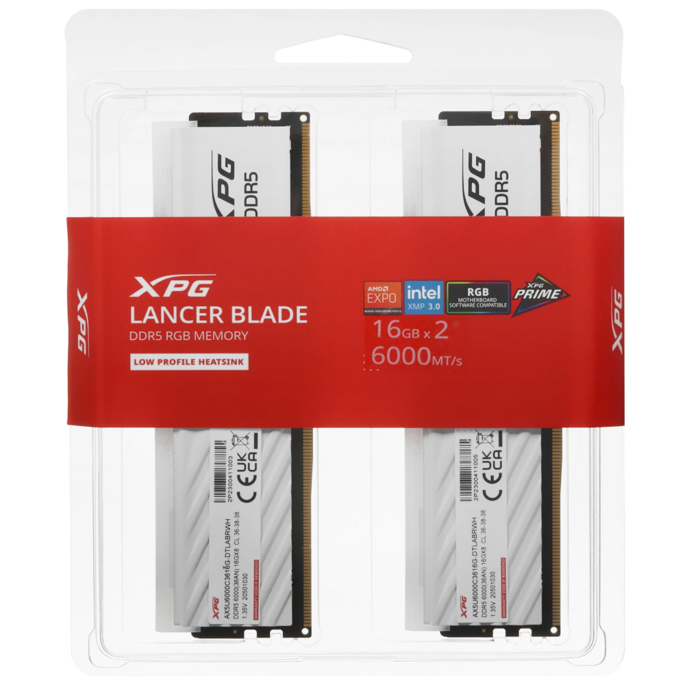 Оперативная память ADATA XPG LANCER RGB DDR5 6000МГц 2*16GB, AX5U6000C3616G-DTLABRWH, RTL