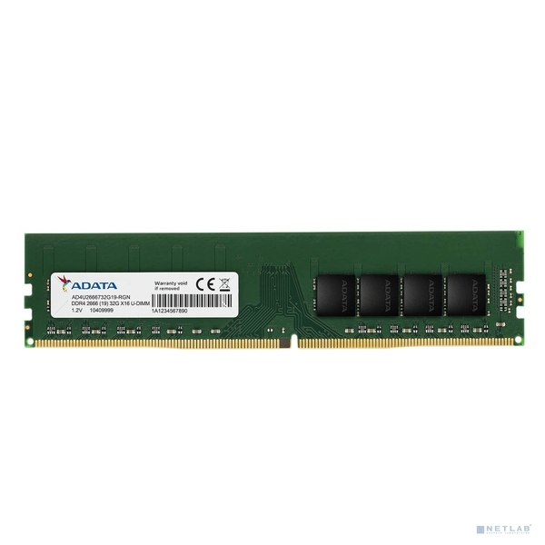 

Оперативная память ADATA Desktop DDR4 2666МГц 4Gb, AD4U26664G19-BGN