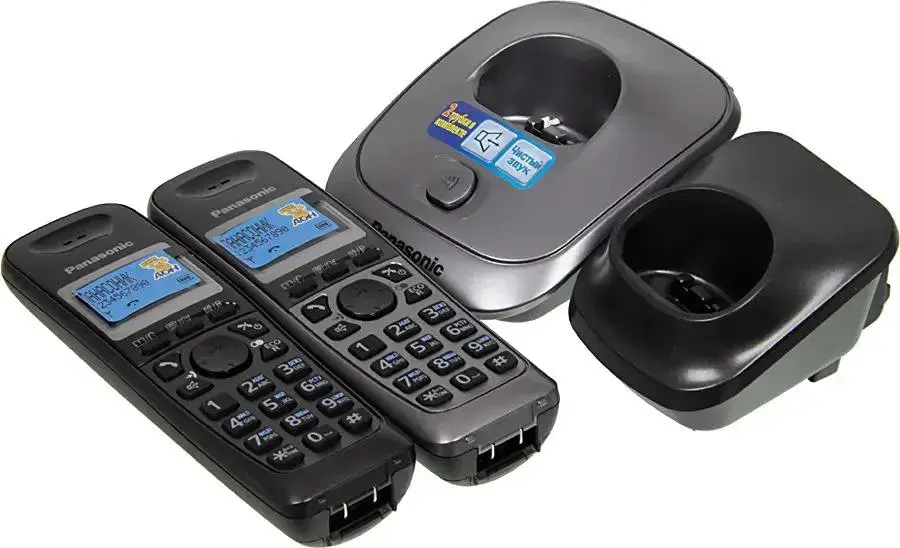 SIP-DECT телефон Panasonic TG2512, 2 трубки