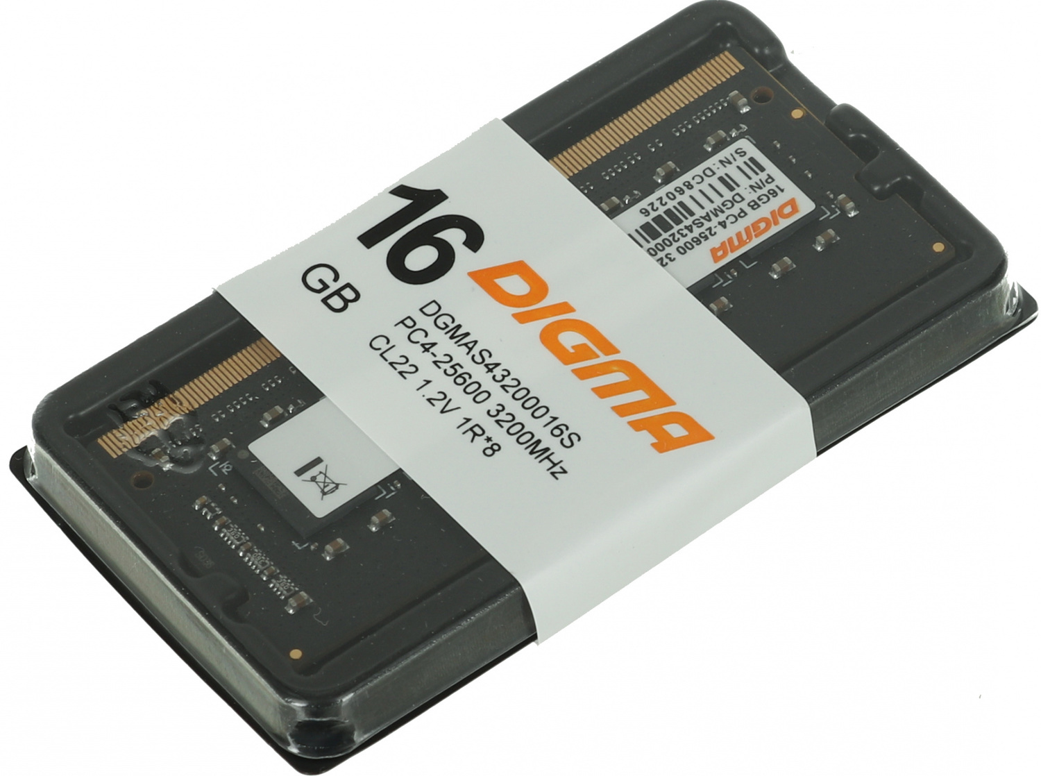 Оперативная память DIGMA DDR4  16Gb, DGMAS43200016S, RTL