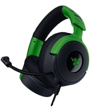 Гарнитура Razer Kraken V4 X, Minecraft Edition, цвет зеленый/черный