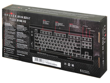 Клавиатура Oklick USB 910G K005, цвет черный