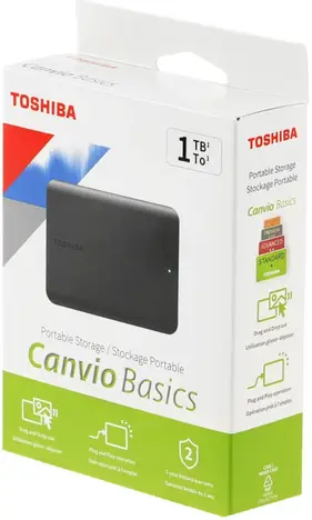 Жесткий диск  TOSHIBA Canvio Basics 2.5 2.5" USB 3.1 1 TB 5.4K USB 3.1