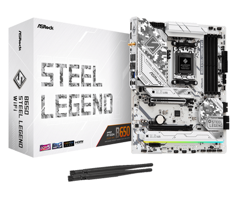 Материнская плата ASRock AM5 AMD B650 B650 STEEL LEGEND WIFI