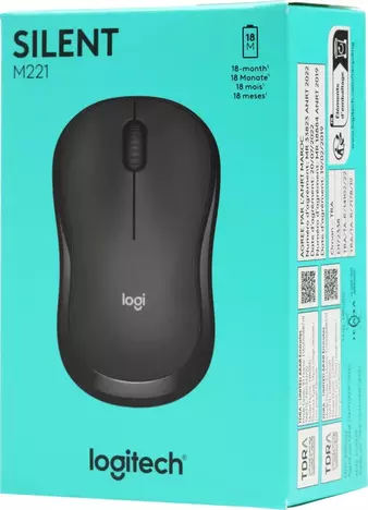 Мышь Logitech M221 Silent 910-006111, цвет черный