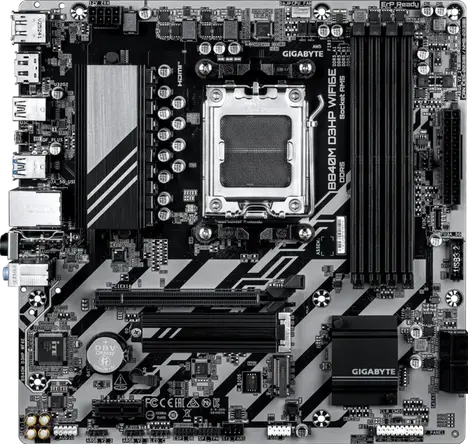 Материнская плата Gigabyte AM5 AMD B840 B840M D3HP WIFI6E
