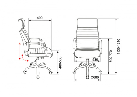 Кресло руководителя Бюрократ  T-8010SL