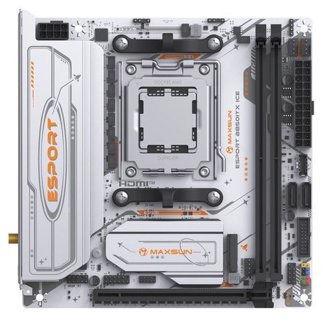 Материнская плата Maxsun AM5 AMD B850 eSport B850ITX WIFI ICE