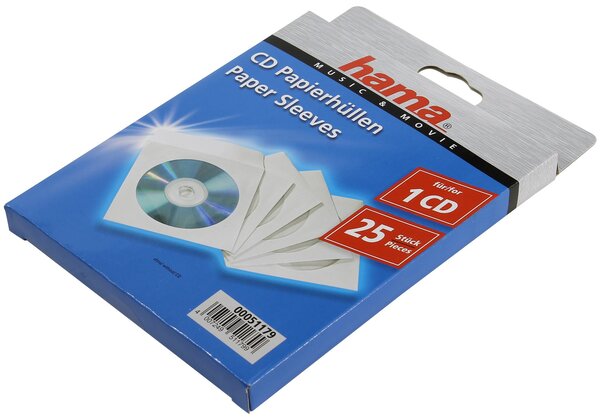 

Конверт Hama на 1CD/DVD H-51179 белый (упак.:25шт)