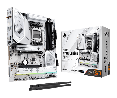 Материнская плата ASRock AM5 AMD X870 X870 Steel Legend WiFi