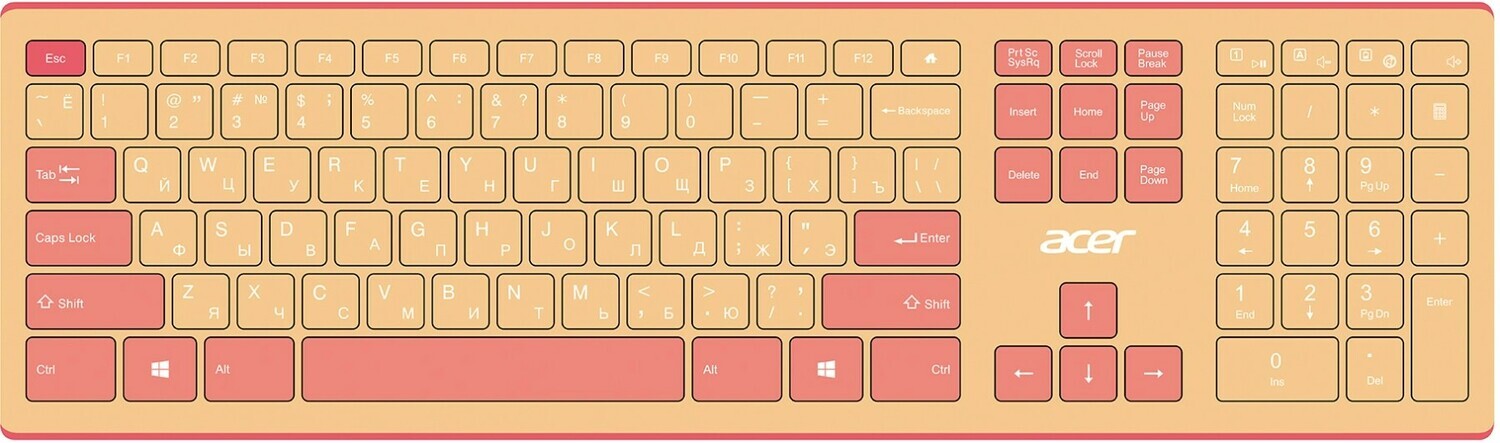 Клавиатура+мышь ACER Клавиатура + мышь OCC205 ZL.ACCEE.00F, цвет бежевый