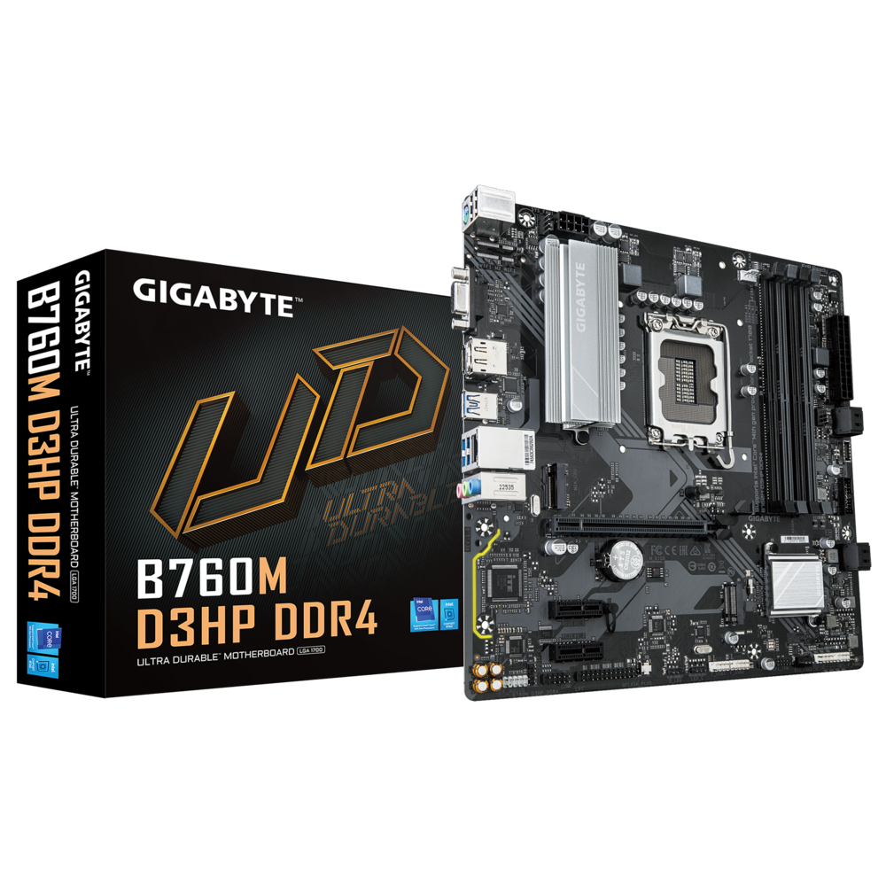 Материнская плата Gigabyte LGA 1700 Intel B760 B760M D3HP DDR4