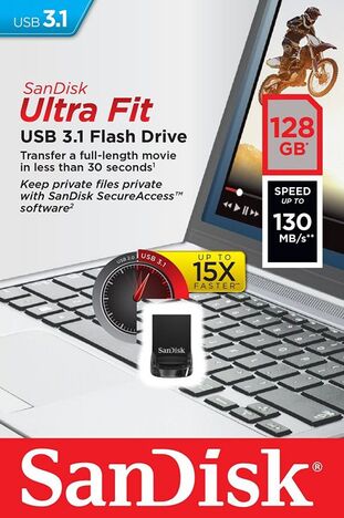 Флешка SanDisk Ultra Fit 128GB