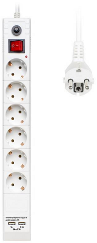 Сетевой фильтр Buro Сетевой фильтр BU-SP3_USB_2A-W