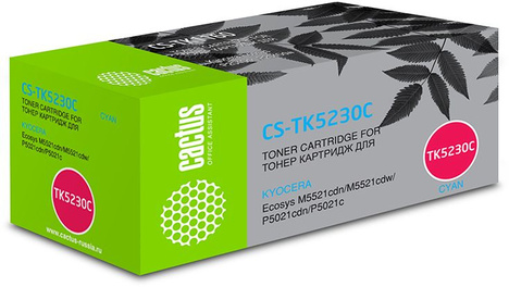 Картридж голубой Cactus CS-TK5230C