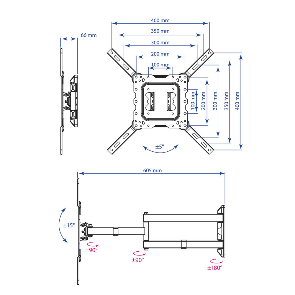 Кронштейн Kromax для телевизора DIX-18 20203