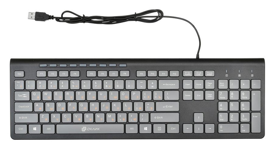 Клавиатура Oklick USB 480M 1067199, цвет черный