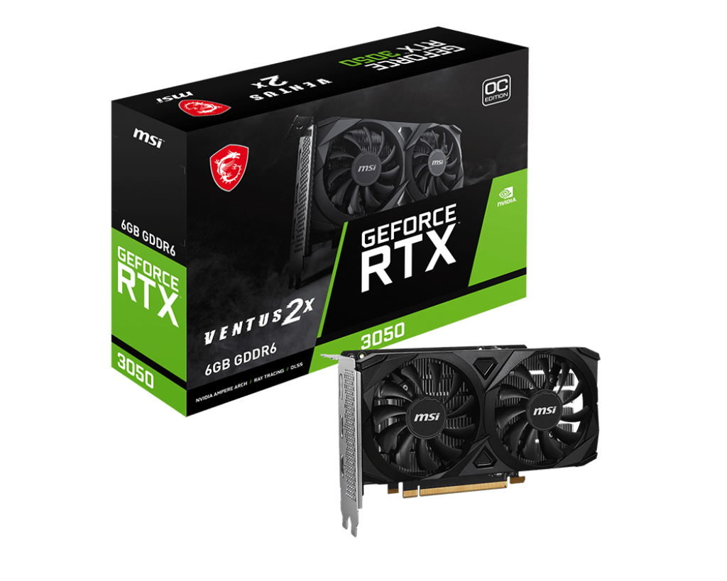 Видеокарта MSI GeForce RTX 3050 6 ΓБ Retail