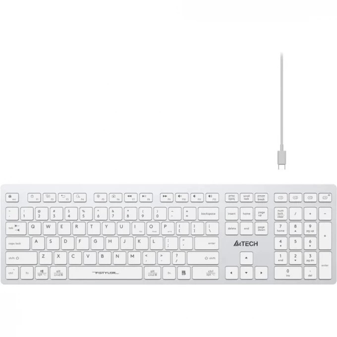Клавиатура A4tech Fstyler FBX50C WHITE, цвет белый