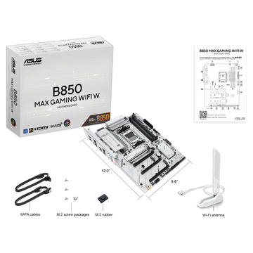 Материнская плата ASUS AMD B850 B850 MAX GAMING WIFI W