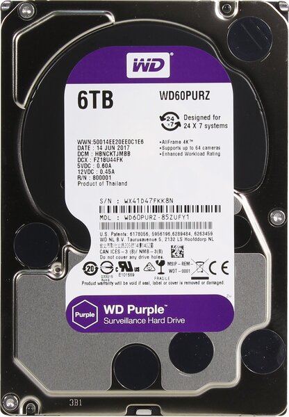 

Жесткий диск Western Digital 3.5 HDD 6TB 5.4K SATA3