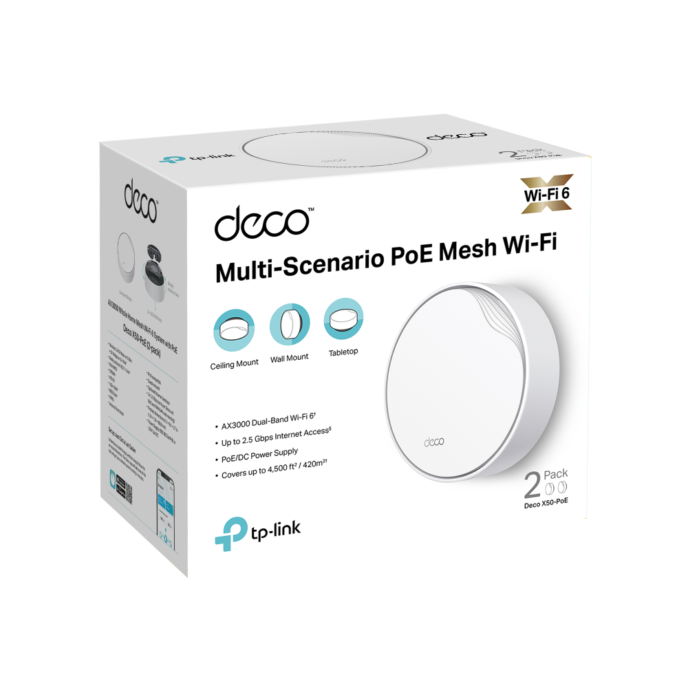 Wi-Fi роутер TP-LINK Deco X50-PoE