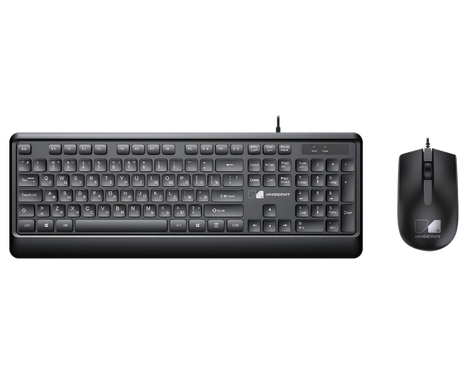 Клавиатура+мышь Инферит Комплект INF-KM105-W-BLK, цвет черный