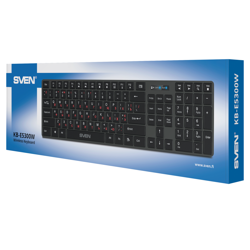 Клавиатура SVEN KB-E5300W SV-021139, цвет черный