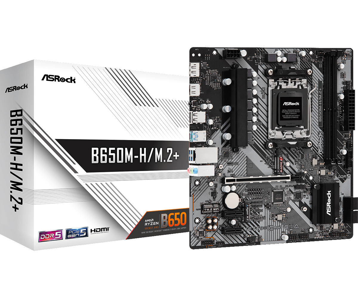 Материнская плата ASRock AM5 AMD B650 B650M-H/M.2+