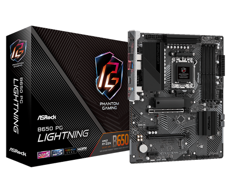 Материнская плата ASRock AM5 AMD B650 B650 PG LIGHTNING